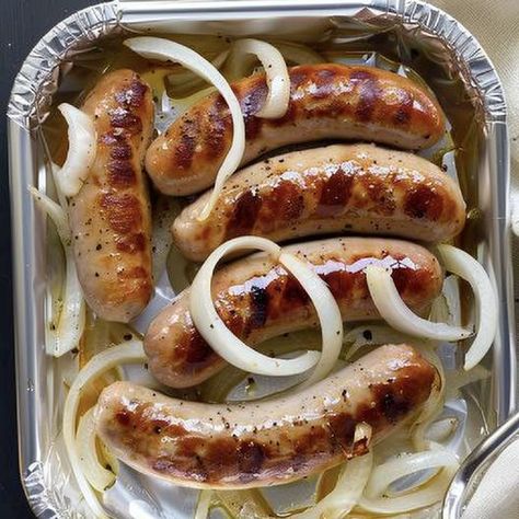 Oven Braised Beer Brats