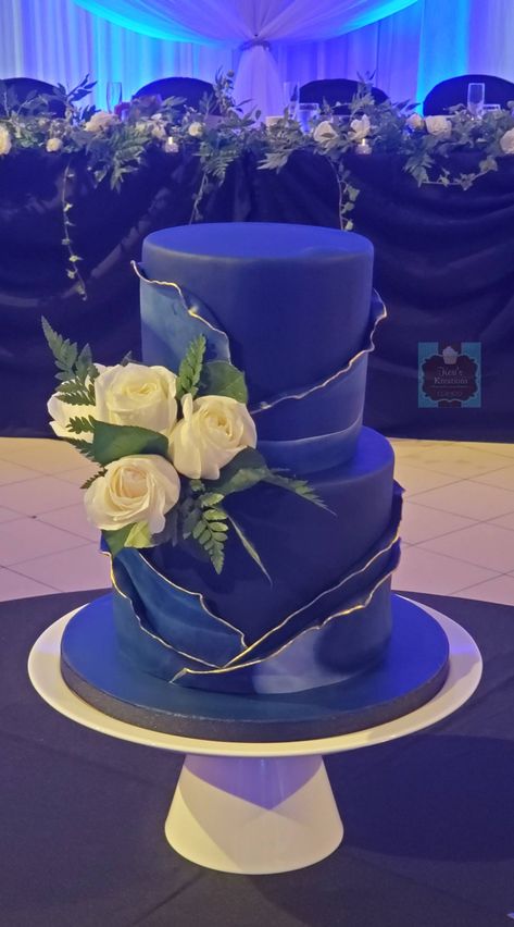 Marbled Cake, Marble Cake, Wedding Inspo, Blue Floral, Wedding Cakes, Navy Blue, Navy, Cake, Floral