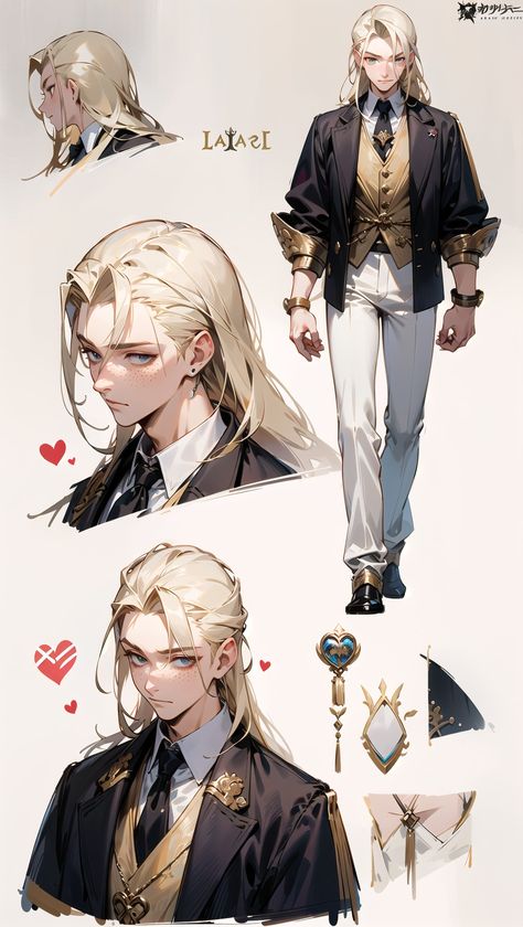 AI, character, character design, AI art Character Design Sheet Male, Rich Character Design, Anime Character Design Sheet, Male Character Sheet, Mafia Character Design, Male Fantasy Clothing Design, Sci Fi Character Design, Hero Inspiration, Character Design Sketches