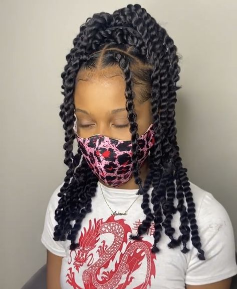 Chunky Spring Twists, Kids Island Twist, Passion Twist On Kids, Teenage Braids Hairstyles, Kids Passion Twist, Individual Twists For Black Women, Girls Twist Hairstyles Kids Black, Short Passion Twists Hairstyle, Cute Baddies