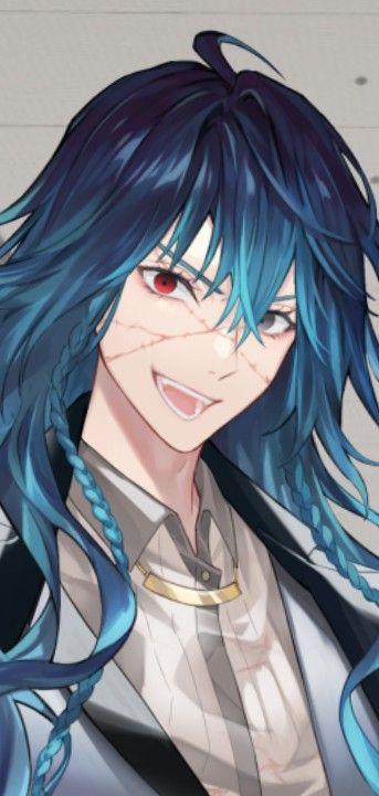 Guys References, Mens Blue Hair, Genius Inc, Hair Guys, Dark Blue Hair, Otome Game, Story Games, Game Characters, Character Ideas