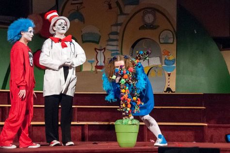 One more pill will do me good. Seussical. Thing 2, Cat in the Hat, Gertrude, pillberry bush. Seussical The Musical, Seussical Costumes, Drama Class, Animal Costumes, Cat In The Hat, Costume Design, Costume Ideas, Berry, I Am Awesome