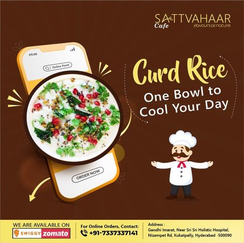 Curd Rice is a comforting food for this hot summer. It is a popular and tasty South Indian dish served with a South Indian thali or meal, and often with Pomegranate arils. Order now on Swiggy and Zomato For Online Orders, Contact: +91-7337337141 #Sattvahaar #CurdRice #summerfood #SouthIndianFood #food #restaurant #Health South Indian Thali, Comforting Food, Indian Thali, Curd Rice, South Indian Food, Food Restaurant, Indian Dishes, Online Food, Summer Recipes