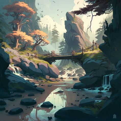 Dnd Environment Art, Environment Reference Photography, Fantasy Environment Concept Art, Fantasy Landscape Painting, Digital Landscape Art, Enviroment Art, Concept Art Landscape, Environment Painting, Arte Peculiar