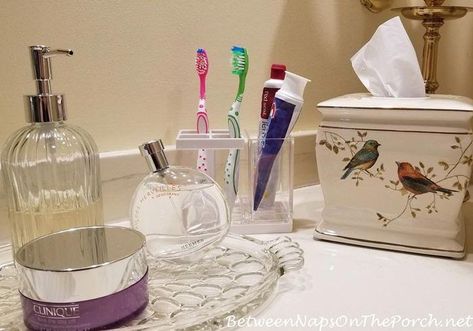 This is such a wonderful solution for storing and hiding toothbrushes and toothpaste in the bathroom. No more toothbrushes laying around on the counter, getting the counter dirty and gathering germs. Hide Toothbrush Storage Ideas, Hiding Toothbrushes Bathroom, How To Store Toothbrushes Bathroom, How To Hide Toothbrushes In Bathroom, Toothbrush In Bathroom, Toothpaste Storage, Toothbrush And Toothpaste Holder, False Teeth, Bathroom Tumbler