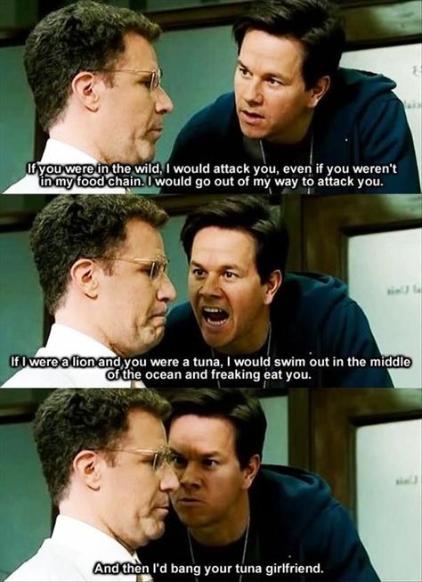 The Other Guys _OMG this movie is hilarious!!!    "I'm a peacock.  You gotta let me FLY!!!!" Will Farell, Will Ferell, Mark Wahlberg, The Other Guys, Movie Quotes Funny, Movie Lines, Tv Quotes, Funny Movies, E Card