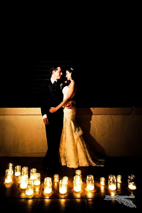 candlelight wedding ceremony - Google Search Candle Lit Wedding Ceremony, Candlelight Wedding Ceremony, Candlelight Wedding, Lit Wedding, Bridal Shows, Candle Lit Wedding, Wedding Salon, Night Portrait, Quince Ideas