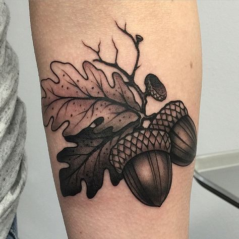 Oak Tattoo, Oak Leaf Tattoos, Acorn Tattoo, David Tattoo, Autumn Tattoo, Botanical Tattoo, Abstract Tattoo, Nature Tattoos, Design Tattoo