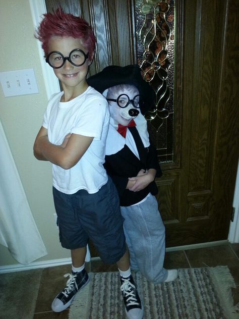 Sherman and Mr. Peabody P Diddy Costume, Peppa And George Costumes, Funny One Person Halloween Costume, Duo Halloween Costumes Creative, Peewee Herman Costume, Silly Costume Ideas, Peabody And Sherman Costume, Mr Peabody And Sherman Costume, Mr Peabody Costume