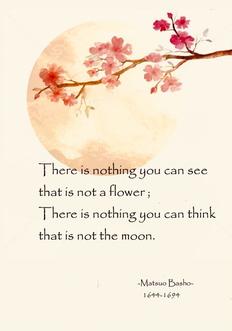 Matsuo Bashō (松尾 芭蕉, 1644–1694) was the most famous poet of the Edo period in Japan, today, after centuries of commentary, he is recognized as the greatest master of haiku (then called hokku). His poetry is internationally renowned. The impressionistic and concise nature of Bashō's verse greatly influenced Ezra Pound, the Imagists, and poets of the Beat Generation including Allen Ginsberg, Gary Snyder, and especially Jack Kerouac—composed some fine haiku in the middle of the century. Basho Haiku Poetry, Haiku About Nature, Haiku Inspiration, Matsuo Basho, Gary Snyder, Ezra Pound, Japanese Haiku, Japanese Poetry, Haiku Poetry