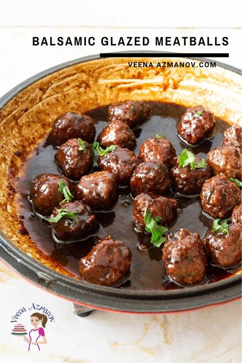 Balsamic Meatballs, Glazed Meatballs, Turkey Glaze, How To Cook Meatballs, Curry Recipes Indian, Meatball Ingredients, Homemade Meatballs, Amazing Appetizers, Minced Meat