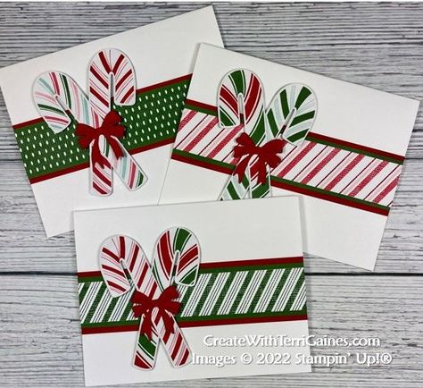 Stampin Up Sweetest Christmas Dsp Cards, Su Sweet Candy Canes Cards, Stampin Up Candy Cane Cards, Stampin Up Sweet Candy Canes Cards, Stampin Up Candy Cane Christmas, Sweet Candy Canes Stampin Up Cards, Sweet Candy Canes, Sweet Christmas Card, Candy Cane Cards