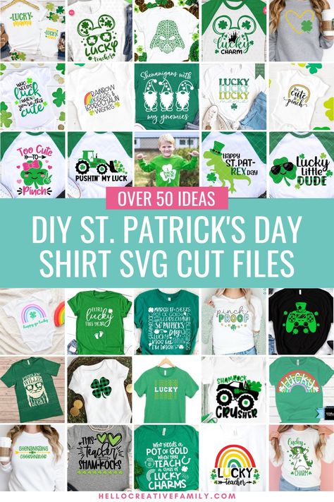 St. Patrick’s Day is just around the corner, and if you’re looking for new ideas, you’ve come to the right place! Check out this list of 50+ easy DIY St. Patrick’s Day shirt ideas. We're sharing a ton of St. Patrick's Day SVG files to help make your family pinch proof using your Cricut or Silhouette cutting machines! We've got St Patrick's Day Shirt Ideas for teachers, kids, families, moms, dads and so much more! St Patrick's Day Tshirt Ideas, St Patty’s Day Shirt Ideas, St Paddy’s Day Shirts, St Patrick’s Day Shirts Cricut, St Patricks Day Shirts For Teachers, St Patrick Day Shirt Ideas, St Patricks Day Shirt Designs, St Patricks Shirt Ideas, St Patrick’s Day Tshirt