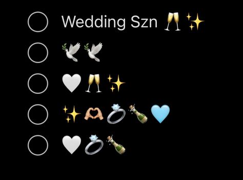 Wedding Emoji Combinations, Good Apps For Iphone, Emoji Ideas, Bride Era, Cute Emoji Combinations, Emoji Combos, Instagram Captions Clever, Emoji Combinations, Emoji For Instagram