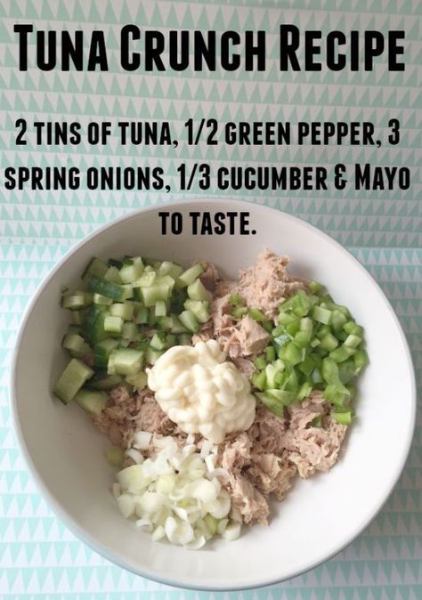 Tuna Crunch Recipe - a great sandwich filler or jacket potato topper! Easy Wraps, Tuna Sandwich Recipes, Shrimp Patties, Easy Tuna Salad, Food Prepping, Sandwich Fillers, Crunch Recipe, Cheap Recipes, Jacket Potato