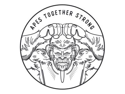 Apes Together Strong Apes Tattoo Design, Planet Of Apes Tattoo, Rise Of The Planet Of The Apes Wallpaper, Apes Together Strong, Planet Of Apes, Bad Ape Planet Of The Apes, Dawn Of The Planet, Strong Tattoos, Cheerleading Cheers