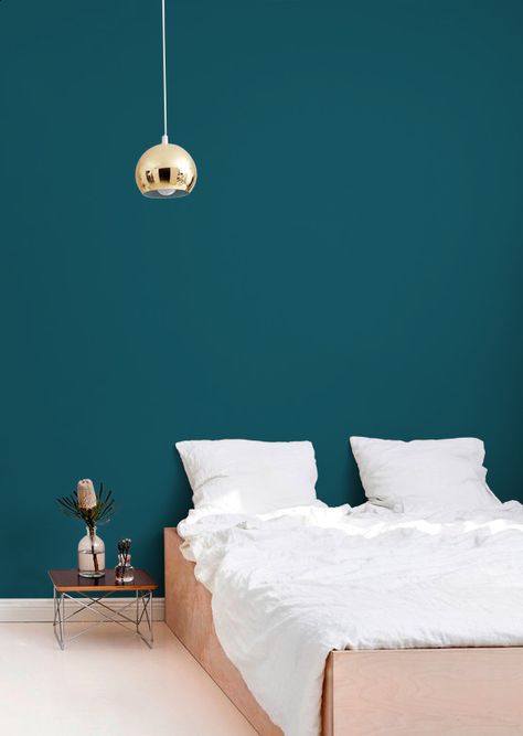 Peacock M366 is a vivid, dark teal tone. The perfect balance of blue and green pigments, this intense colour is ideal for adding depth and character. Create a dramatic impact with this contrasting teal shade. Pairs well with other rich shades like navy blue and cranberry or combine it with pink for a fun tropical style. Green Paint Colours, Concrete Cladding, Kitchen Cupboards Paint, Garden Home Office, Paint Fireplace, Blue Paint Colors, Green Paint Colors, Paint Colour, Interior Paint Colors