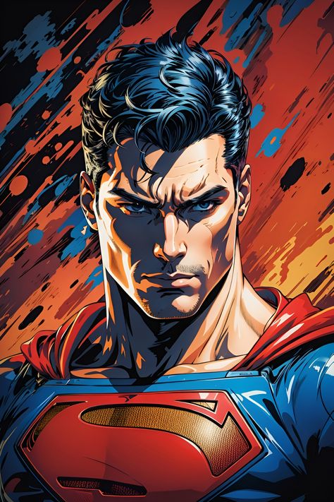 Superman Comic Art, Arte Do Hulk, Superman Artwork, Superman Wallpaper, Superman Man Of Steel, Superman Art, Superman Comic, Pahlawan Marvel, Arte Dc Comics