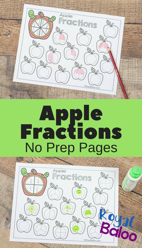 Make learning fractions with these fun apple fractions pages. Fractions can be a game for kids so they'll want to learn and practice more. Apple Fractions, Maths Fun, Education Printables, Learning Fractions, Homeschool Math Curriculum, Free Educational Printables, Math Enrichment, Creative Math, Homeschool Projects