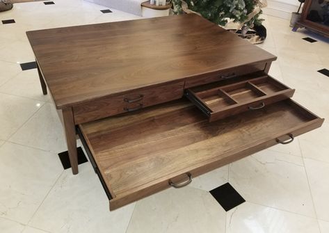 Game Puzzle Coffee Table | Georges Furniture | Lancaster County, PA Puzzle Table In Living Room, Puzzle Coffee Table, Table In Living Room, Black Walnut Table, Rv Furniture, Furniture Remodeling, Puzzle Table, Lancaster County Pa, Bedroom Table