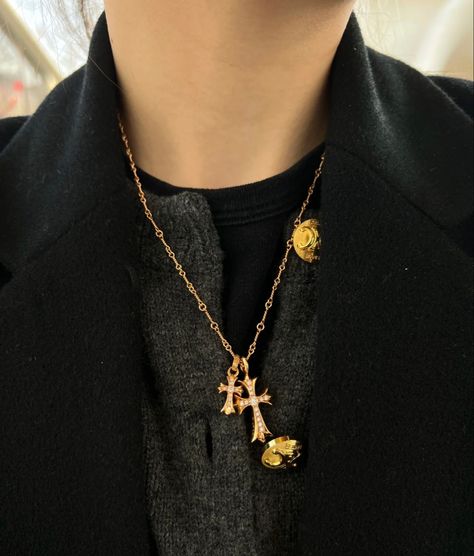 Chrome Hearts Ring, Gold Cross Necklace, Gold Cross, Chrome Hearts, Worth It, Cross Necklace, Pendant, Gold