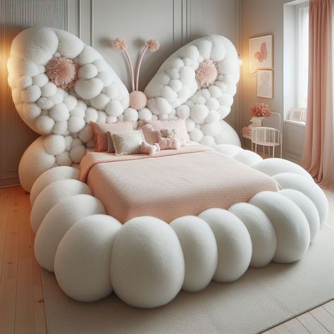 Butterfly shaped bed Butterfly Bed Frame, Baby Boy Signs, Butterfly Bedroom, Butterfly Bedding, Modern Bedroom Interior, Cute Bedroom Ideas, Toddler Rooms, Cute Bedroom Decor, Mansion Interior