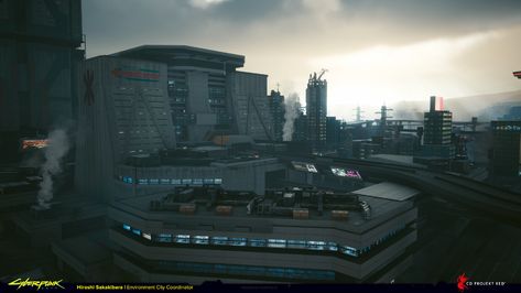 ArtStation - CYBERPUNK 2077 | Night City Hospital, Hiroshi Sakakibara Cyberpunk Hospital, Cyberpunk 2077 Building, Night City Cyberpunk 2077, Futuristic Slums Cyberpunk City, Nightcity Cyberpunk, Cyberpunk New York City, Cyberpunk City Street View, Hospital Building, City Hospital