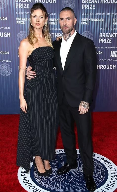 Behati Prinsloo and husband Adam Levine Behati Prinsloo And Adam Levine, Messy Beach Waves, Jill Duggar, Dapper Suits, Toned Tummy, Behati Prinsloo, Adam Levine, Kirsten Dunst, Maroon 5