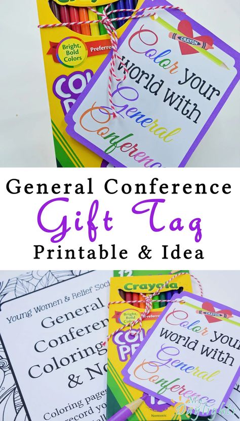 General Conference Young Women, General Conference Printable, Lds General Conference Activities, Visiting Teaching Gifts, General Conference Activities, Visiting Teaching Handouts, Gifts For Young Women, Lds Conference, Activity Day Girls