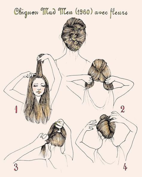 Joan Holloway’s Chignon | 27 Gorgeously Dreamy Vintage-Inspired Hair Tutorials Gibson Tuck, Vintage Hairstyles Tutorial, Lena Horne, Sandra Dee, French Twist Hair, French Hair, French Twist, Pompadour, Diy Vintage