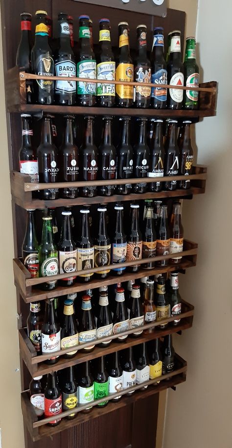 Beer Bottle Collection Display, Beer Shelf, Beer Bottle Display, Gerobak Motor, Liquor Shelves, Beer Rack, Drink Shelf, Beer Display, Glass Display Shelves