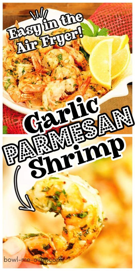 Shrimp In The Air Fryer, Parmesan Shrimp, Garlic Parmesan Shrimp, Air Fryer Shrimp, Air Fryer Garlic, Ground Beef Recipes Healthy, Roasted Shrimp, Keto Beef Recipes, The Grease