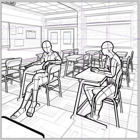 Prospective Reference, Perspective Drawing Poses, Perspective Drawing Reference, Perspective Sketch, Perspective Drawing Architecture, Perspective Drawing Lessons, Comic Tutorial, Sketch Poses, Body Reference Drawing