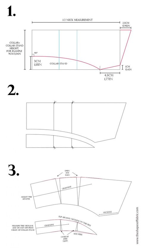 How to construct a trench coat - The Shapes of Fabric Collars Pattern, Basic Shirts Pattern, Trench Coat Pattern, Sewing Measurements, Easy Dress Sewing Patterns, Sewing Collars, Coat Pattern Sewing, Jacket Pattern Sewing, Pattern Drafting