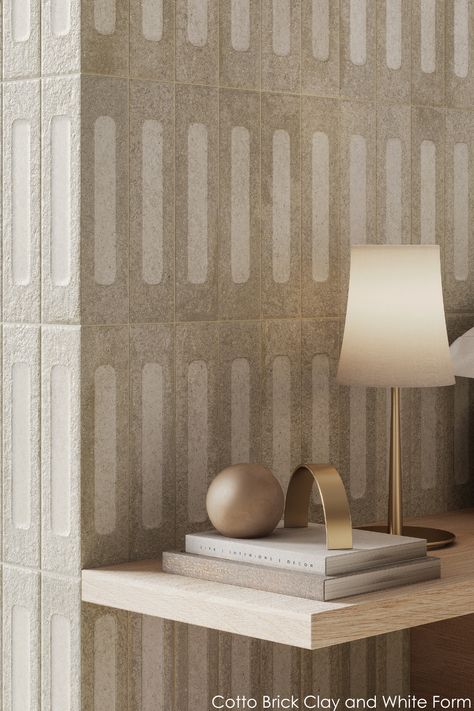 Cotto Brick exhibits a timeless charm where artistry and modernity coexist. This porcelain tile collection extends a handmade look with an irregular, yet smooth texture in a beautiful blend of earth tones. Andermatt, Artisan Tiles, Brick Tiles, Subway Tiles, Sopot, Tile Inspiration, Chic Interior, Stone Decor, Wall Treatments