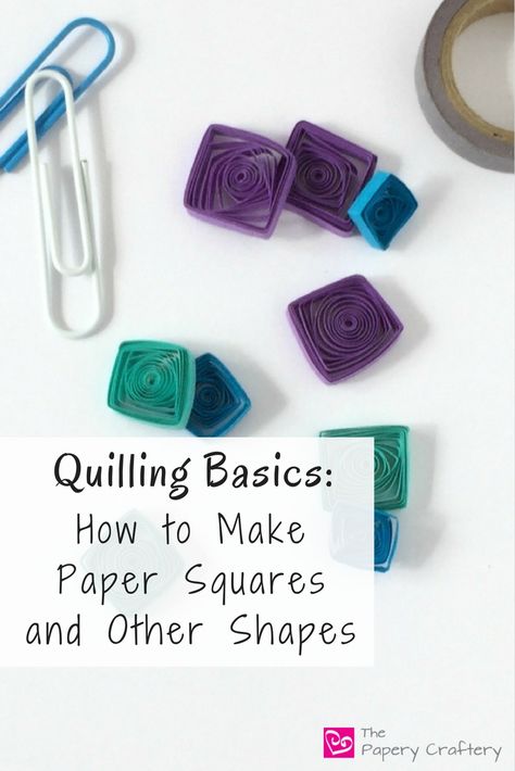 How to Make Quilling Paper Squares - The Papery Craftery Quilling Ideas For Beginners, Quilling Basics, Beginner Quilling, Quilling Artist, Paper Quilling Ideas, Quilling Instructions, Quilling Inspiration, Diy Quilling Crafts, Quilling Projects