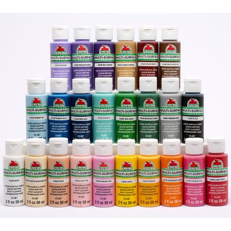 Apple Barrel 2 oz Multi-color Satin Acrylic Craft Paint (24 Pieces) - Walmart.com Apple Barrel Paint, Fabric Concrete, Collage Supplies, Making Paper Mache, Paint Color Chart, Apple Barrel, Acrylic Craft Paint, Craft Paint, Color Book