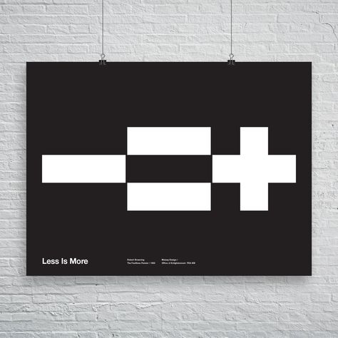 Less Is More Poster, Black, Math Icons, Helvetica, Typographic, Quote, Modern Art, Mies van der Rohe, Architecture, Free Shipping by MaiseyDesign on Etsy Math Architecture, Less Is More Quotes, Math Graphic Design, Van Der Rohe Architecture, Helvetica Logo, Less Is More Design, Mies Van Der Rohe Architecture, Math Logo, Architecture Branding