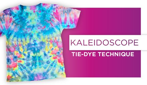 40 Fantastic DIY Tie Dye Project Ideas Tie Dye Kaleidoscope How To, Tie Dye Patterns Kaleidoscope Diy, Tie Dye Patterns Kaleidoscope, Tie Dye Kaleidoscope, Kaleidoscope Tie Dye, Tie Dye Techniques Pattern, Tie Dye Folding Techniques, Tulip Tie Dye, Tie Dye Tutorial