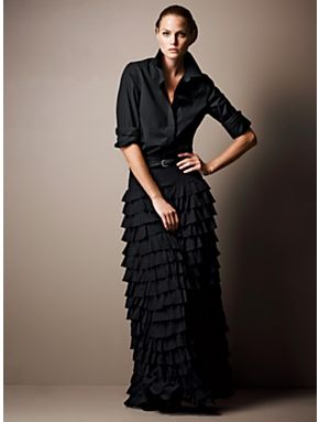 just wow Long Ruffle Skirt Outfit, Black Tiered Skirt Outfit, Black Ruffle Skirt Outfit, Long Ruffled Skirt, Long Ruffle Skirt, Ruffle Skirt Outfit, Black Tiered Skirt, Black Ruffle Skirt, Rok Outfit