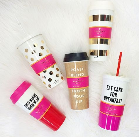 Kate spade tumblrs Necklaces Swarovski, Kate Spade Tumbler, Diy Gothic, Cold Hands Warm Heart, Necklaces Pearl, Kate Spade Inspired, Geek Jewelry, Thermal Mug, Bracelets Fashion