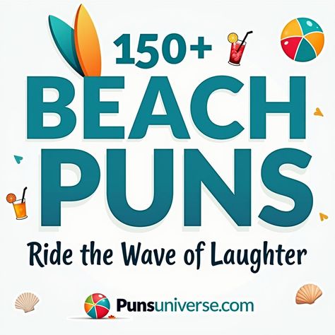 🌊 Dive into a sea of giggles with our "150+ Beach Puns: Ride the Wave of Laughter"! 🌞 Whether you’re a pun enthusiast or just looking to brighten your day, these beachy jokes will have you sandwiched in smiles. Catch the fun and shell-ebrate every laugh! 🐚 #BeachHumor #SummerVibes #PunLover #GoodVibes #puns Beach Jokes, Friendship Puns, Bunny Puns, Beach Puns, Vegetable Puns, In Smile, Seas The Day, Beach Humor, Ride The Wave