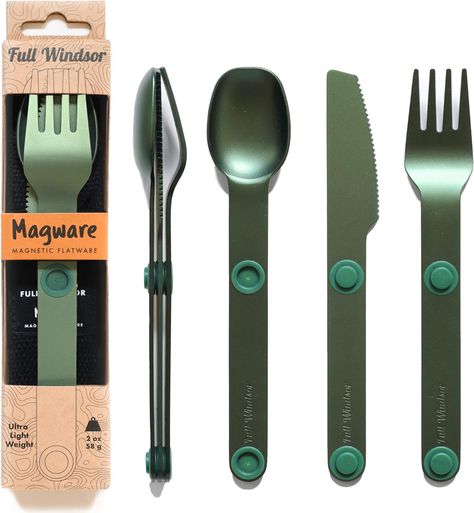 Pocket-Sized Camping Cutlery Set | Reusable Travel Cutlery Set for Camping, Picnic, Office | Fork Knife Spoon in One (Green Color).Upgrade your lunchtime experience with the MAGWARE Reusable Cutlery Set. Hand washable for hassle-free maintenance. Our travel utensil set including case sold more than 15,000 sets through crowdfunding (KIckstarter, Indiegogo) who have embraced this alternative to single-use plastic knives, forks, and spoons. Portable Utensils, Travel Cutlery, Camping Cutlery, Camping Utensils, Travel Utensils, Cooking Kit, Plastic Utensils, Lunch Box Set, Eating Utensils