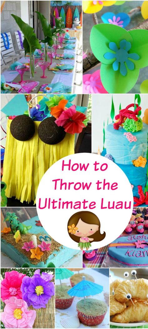 Are you planning a luau?  A  luau  is a traditional Hawaiian party or feast that is usually accompanied by entertainment.  The... Hawaiian Sleepover Party, Luau Kids Birthday Party, Luau 5th Birthday Party, Kids Luau Birthday Party, Boys Luau Birthday Party, 1st Birthday Luau Girl, Coloring Sheets For Preschoolers, Kid Luau Birthday Party, Kids Luau Parties