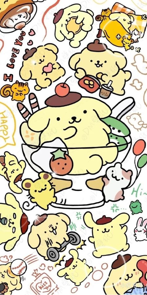 Pompurin Wallpaper, Pompom Wallpaper, Purin Wallpaper, Sanrio Wallpaper Iphone, Pompompurin Wallpaper, Sanrio Wallpapers, Baby Gril, Walpaper Hello Kitty, Cocoppa Wallpaper