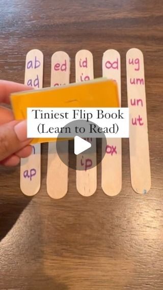 Nisha Yadav| Your Key to Easy Learning Activities on Instagram: "Save this idea: This is the tiniest learning flip book I’ve ever made, and my 4-year-old loves it. Staple a few sheets of construction paper together and make slits on the top and bottom for the craft stick to slide through. Write word families on the craft stick, and that’s it. Slide and read. It’s a perfect busy bag tool for practicing reading.

Follow @learnwithkidscrafts for more ideas 

#scienceofreading #busybag #learningtoread #learntoread #earlyreaders #phonicsactivities #homeschoolfamily #readingskills #icanread #classroomactivities #momhacks #diymom #homeschoolmom #earlyliteracy" Easy Flip Book Ideas, Easy Learning Activities, 2nd Grade Reading, Busy Bags, Mom Diy, Easy Learning, Early Readers, Phonics Activities, Early Literacy