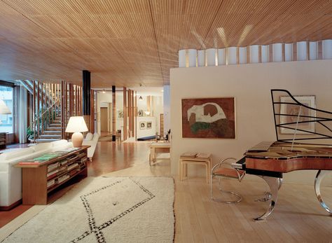 Alvar Aalto, Åke E:son Lindman · Villa Mairea · Divisare Alvar Aalto Interior, Villa Mairea, Alvar Aalto Architecture, Eames House, Timeless Interior, Living Room Loft, Cottage Design, Scandinavian Home, Mid Century House