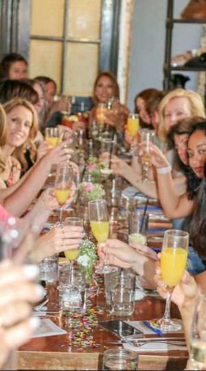 10 Valuable Tips For Your Restaurant Bridal Shower | Bridal Shower 101 Bridal Shower At A Restaurant, Bridal Shower Restaurant Decorations, Bridal Shower At Restaurant, People Sitting, Martha Stewart Weddings, Floral Backdrop, Picture Credit, Bridal Shower Theme, Bridal Shower Games