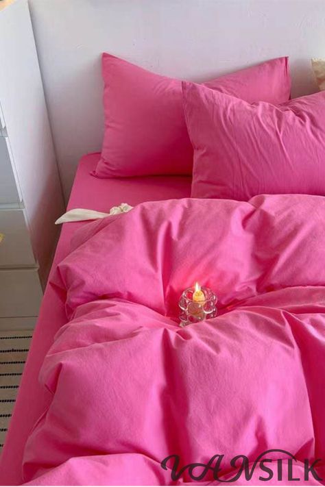 Hot pink bedroom decor