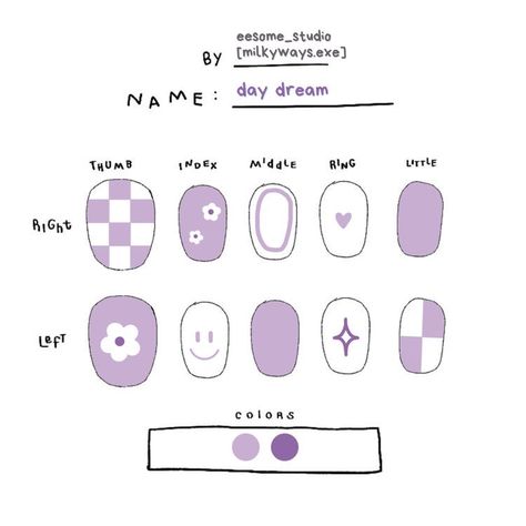 Nail Design Sketch, Fake Nails Designs Aesthetic, Cute Paper Nail Designs, Nails Art Drawing, Draw Nail Art Design, Nail Paper Design, Nail Art Designs Drawing, Nail Ideas Drawings, Nails Design Drawing